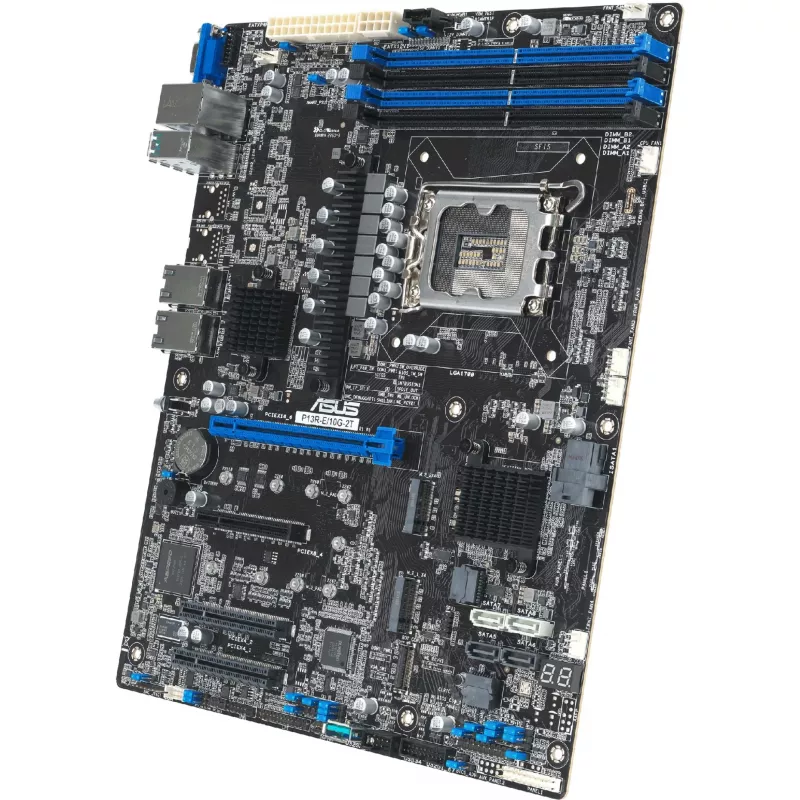 Serveri emaplaat ASUS P13R-E/10G-2T LGA 1700 ATX, Inteli kiibistik, DDR5 ECC UDIMM, 4x DIMM, 2x 10Gb RJ-45, 8x SATA III, 2x M.2