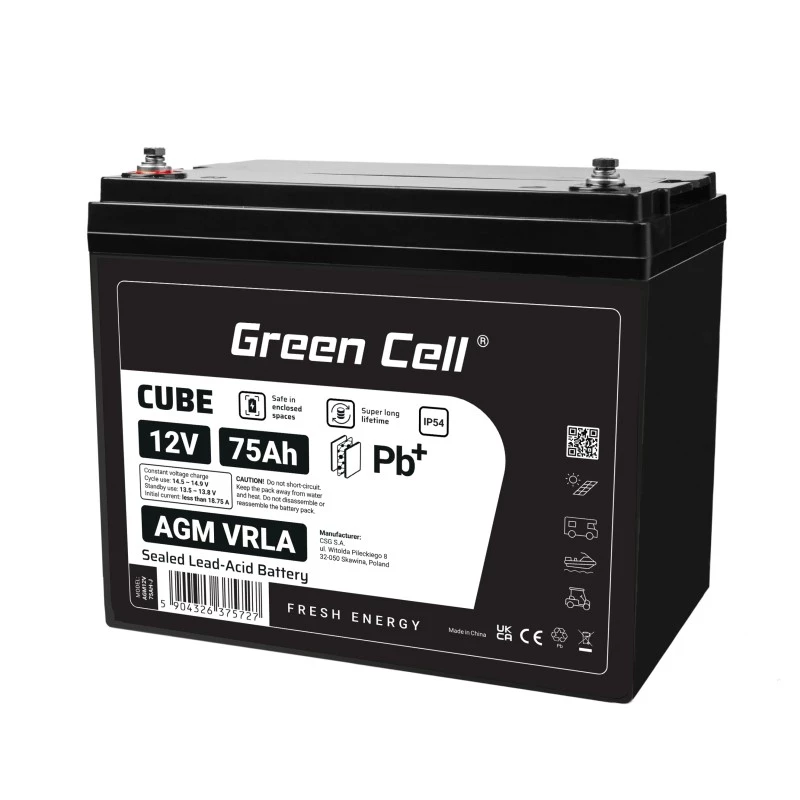 Aku AGM VRLA 12V 75Ah IP54