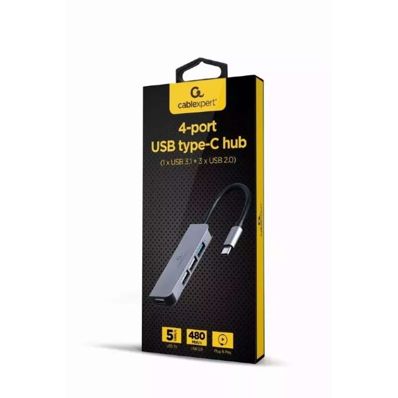 Hub 4-porti USB-C, 3xUSB 2.0, USB 3.1