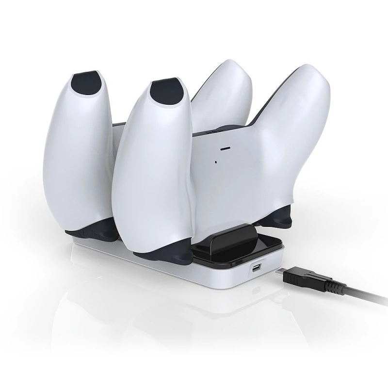 Laadimisdokk SUBSONIC SA5608 PlayStation 5 kontrolleritele kahe kiirlaadimispesa ja LED-indikaatoritega