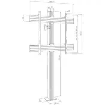 Hagor CPS FLOOR-WALL BOLT-DOWN 1x 75 – 86 tolli Must 50 kg kandevõime