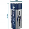 Ansmann 16340 Li-ion laetav aku 850 mAh 3,6 V Micro USB sisend 1300-0015