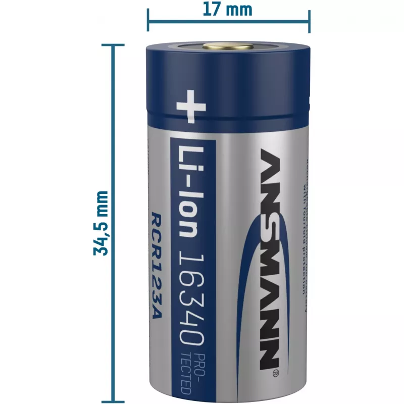 Ansmann 16340 Li-ion laetav aku 850 mAh 3,6 V Micro USB sisend 1300-0015