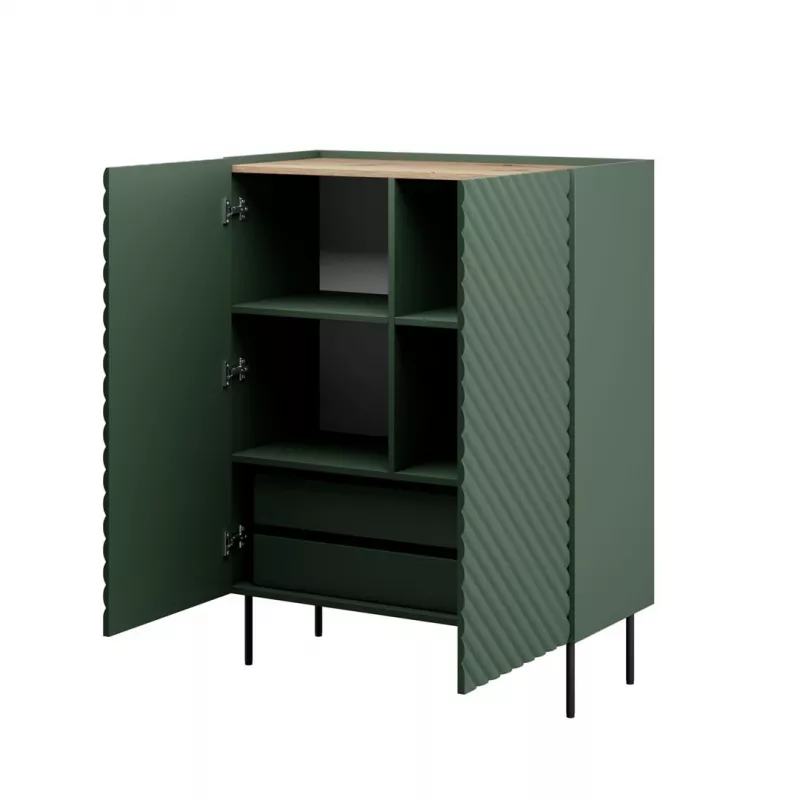 Riiul cama meble ONDA ONDA 98×45×127 cm roheline, põrandale asetatav seinakapp