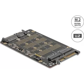 DELOCK muundur M.2 Key M NVMe SSD -> U.2 (SFF-8639) — mudel 64354