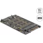 DELOCK muundur M.2 Key M NVMe SSD -> U.2 (SFF-8639) — mudel 64354