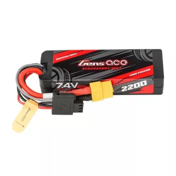 Lipo Gens ace G-Tech 2200mAh 7.4V 2S1P 60C GRP-76 Hardcase aku XT60 pistikuga