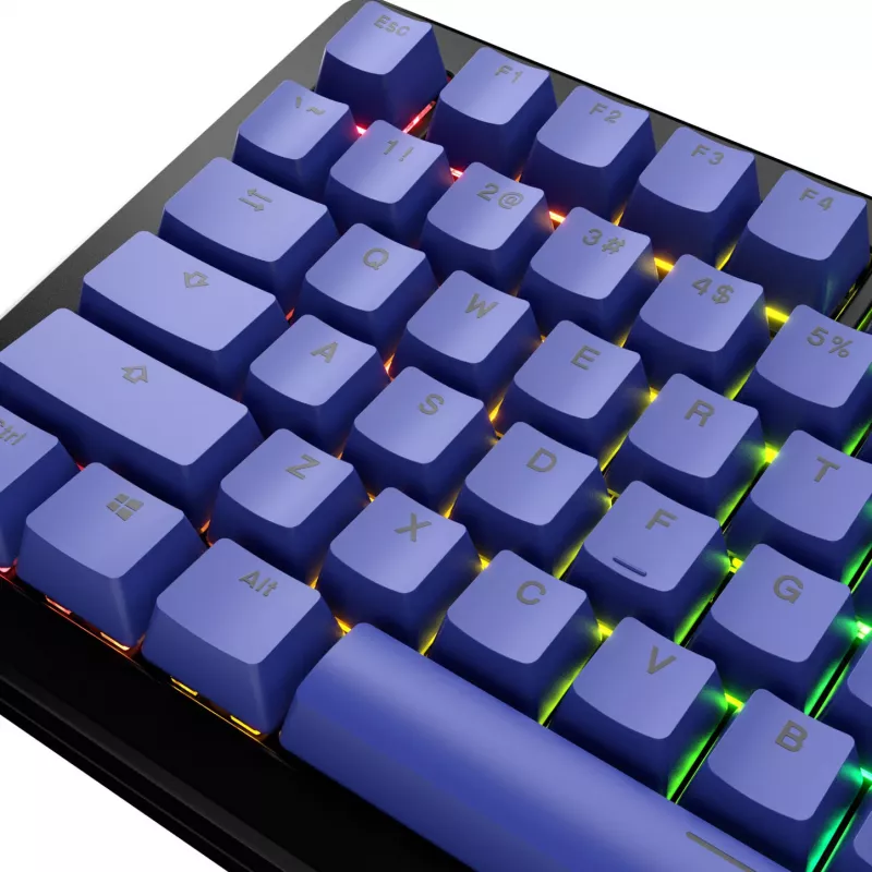Keycap set GLORIOUS GPBT Basics Mana Blue — PBT, ANSI paigutus