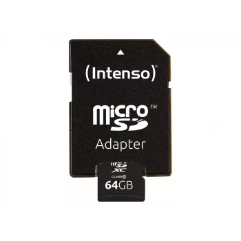 MicroSD-kaart Intenso 64GB MicroSDXC Class 10