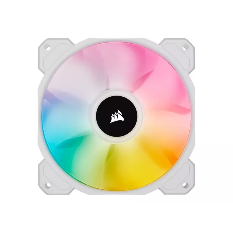 Corsair iCUE SP120 RGB ELITE Performance 120mm Valge PWM ARGB Case Fan Triple Pack