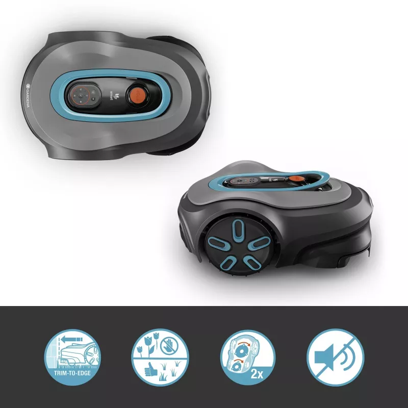 Robotniiduk GARDENA smart SILENO max — 1500 m², 16 cm lõikelaius, aku, LONA navigatsioon, hall