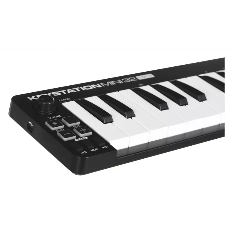M-AUDIO Keystation Mini 32 MK3 MIDI-klaviatuur 32 klahviga USB must, valge