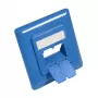 Zentralstück 50x50mm inkl. Abdeckrahmen 80x80mm für Netzwerkdosen, himmelblau RAL5015, Good Connections (GC-N0060)
