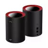 Cudy M3000 2-Pack Kahesageduslik (2,4 GHz / 5 GHz) Wi-Fi 6 (802.11ax) Must, Punane 1 Sisemine