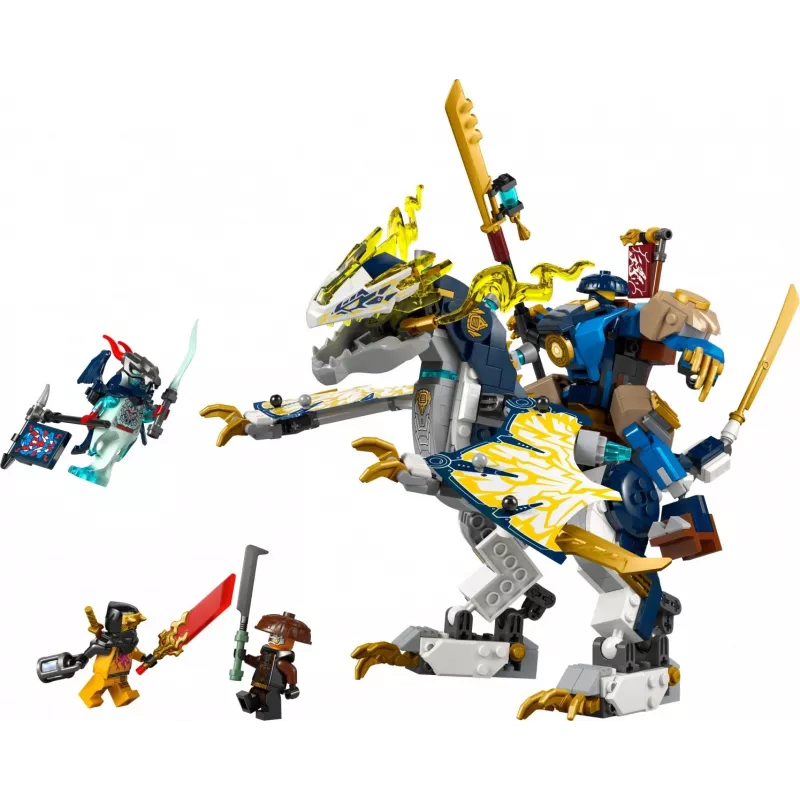 LEGO NINJAGO komplekt 71843 Rogue’i mech-lohe ratsanik — 584 tk, 4 minifiguuri, mudeli kõrgus 190 mm