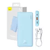 Kaasaskantav akupank Baseus Airpow 10000 mAh, 20W, LiPo, USB-C + USB-A, sinine