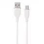Silicoonkaabel USB Type-A - Type-C (Valge, 2m)