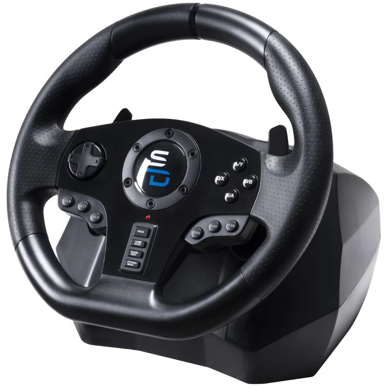 Rool + pedaalid Subsonic GS850-X Must 270° pöörlemine USB