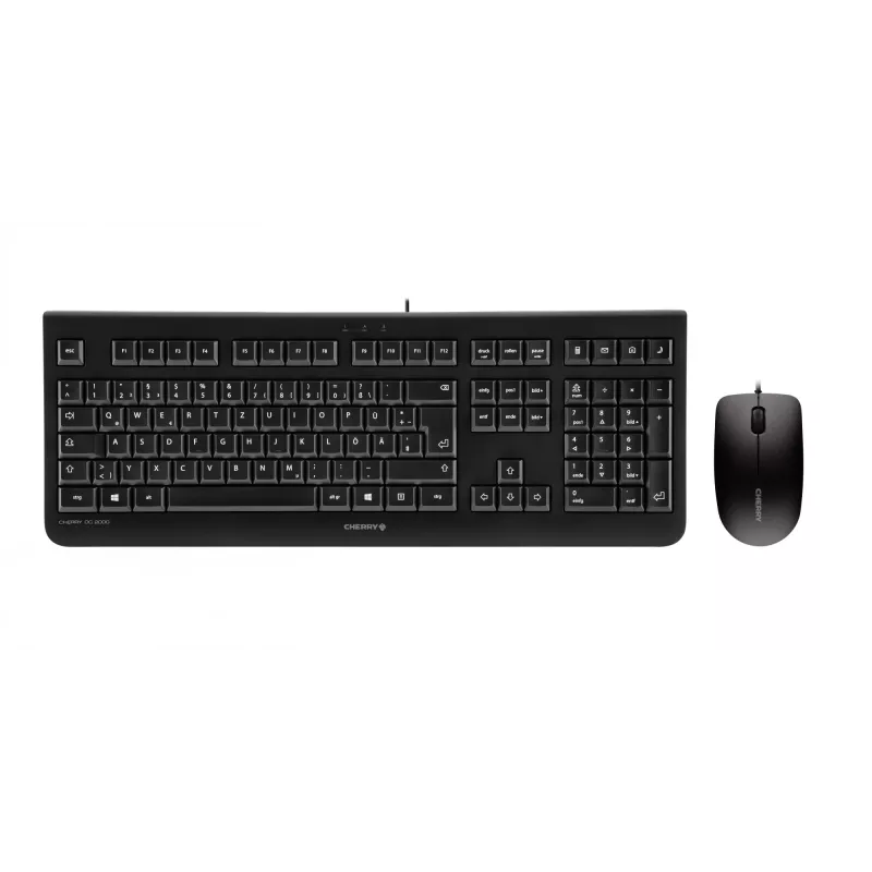 Klaviatuuri-hiirekomplekt CHERRY DC 2000 Universal USB AZERTY Belgian Must