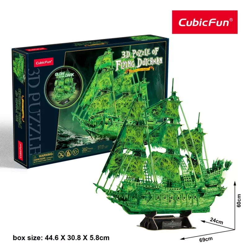 3D puslemudel Flying Dutchman, mis helendab pimedas, cubicfun 306-T4041H
