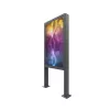 Reklaamekraani korpus Edbak POK101 terasest must portree 862x200x1981mm