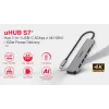 USB-C Hub Unitek 7in1 Alumiinium PD 100W 5 Gbps — multipordiadapter Power Delivery funktsiooniga