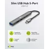 Goobay Slim 5-Port USB-Hub, USB-C™ USB-C™/USB-A, USB 3.2 (74460)