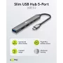 Goobay Slim 5-Port USB-Hub, USB-C™ USB-C™/USB-A, USB 3.2 (74460)