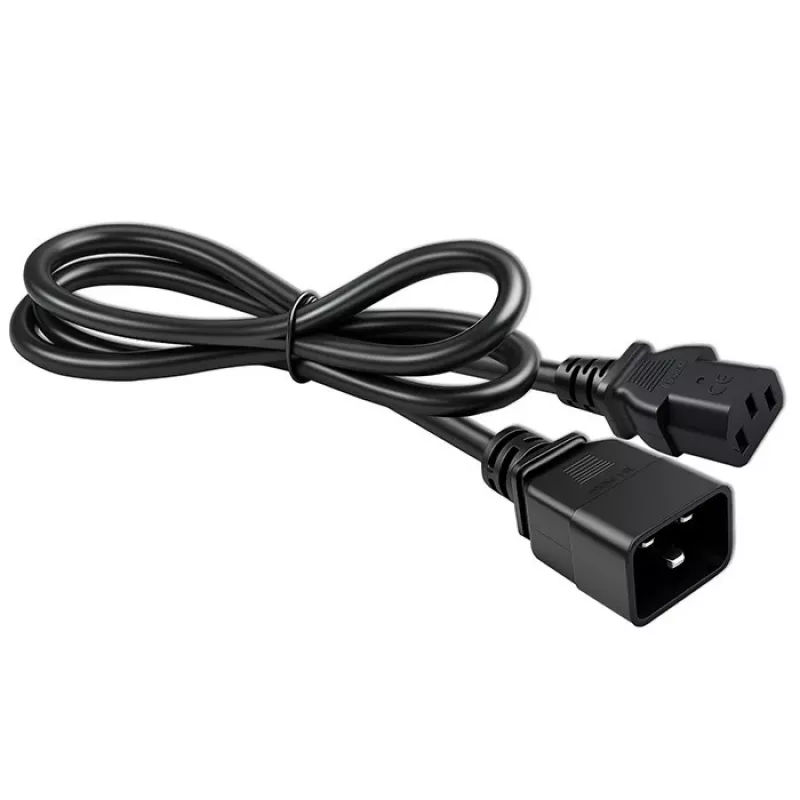 Toitekaabel Qoltec 53991 Must 1,2 m C20 C13 ühenduspesa