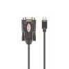 Jadakaabel Unitek Y-1105K — 1,5 m must, DB-9 isane DB-9 isasele