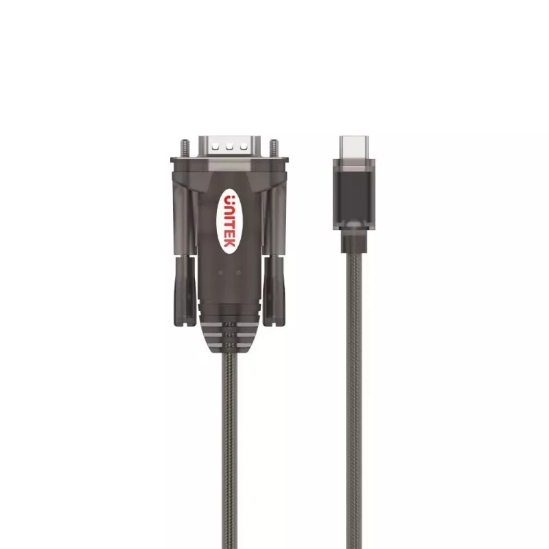 Jadakaabel Unitek Y-1105K — 1,5 m must, DB-9 isane DB-9 isasele
