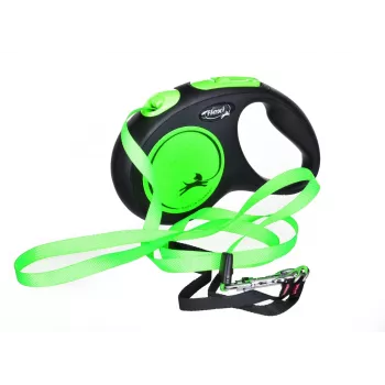FLEXI uus Neon M - sissetõmmatav jalutusrihm - 5 m