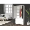 Topeshop SS-90 BIEL LUSTRO bedroom wardrobe/closet 5 shelves 2 uks(s) valge