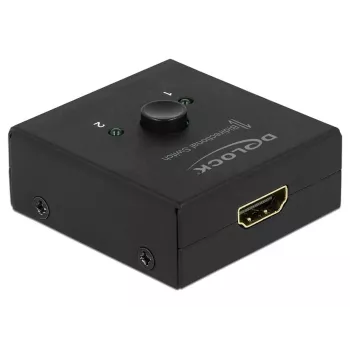 DeLock HDMI 2 - 1 kahesuunaline 4K 60 Hz kompaktne - Jaemüügikarp - Video/Heli lüliti - 2 x HDMI - Lauaarvuti (64072)