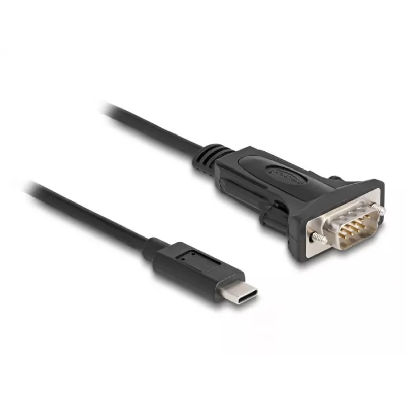 DeLOCK Adapter USB USB-C to RS-232 D-Sub 9 pin male 0.25 m