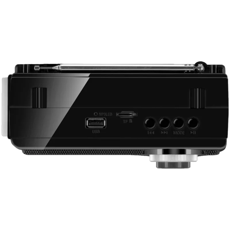 Kõlar SVEN SRP-155, must (3W, Bluetooth, FM/AM/Lühilaine, USB, microSD, taskulamp, aku)