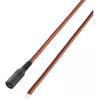 VOLTCRAFT madalpinge ühenduskaabel madalpinge pistikupesa - Kaabel, lahtine ots 5,5 mm 2,5 mm 5,5 mm 2,5 mm 2 m 1 tk (93025c181)