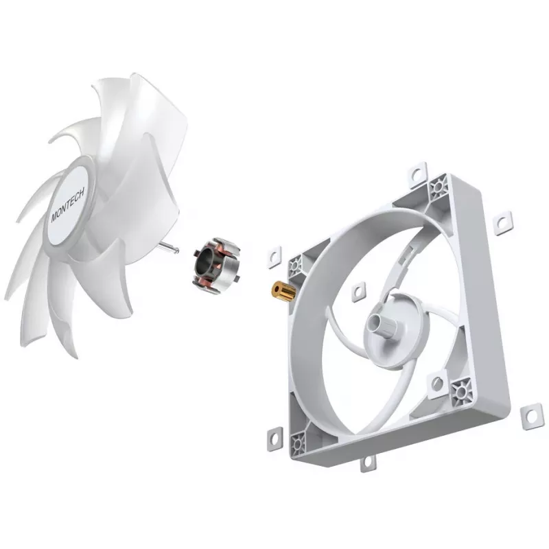 Korpuse ventilaatorikomplekt Montech GF120 PWM ARGB 3-ühes — 120mm PWM ventilaatorid ARGB valgustusega