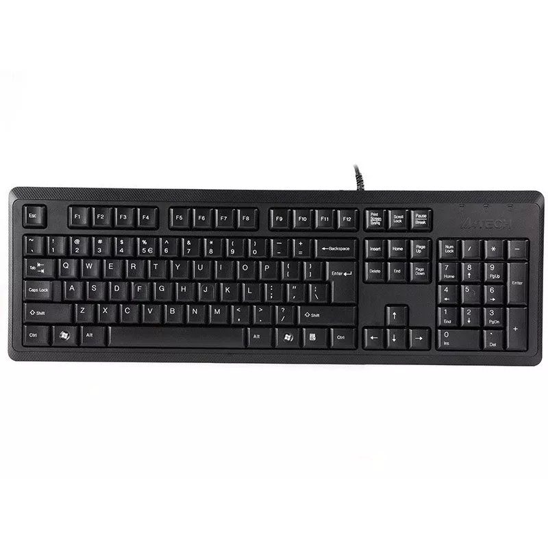 A4Tech KR-92 klaviatuur universaalne USB QWERTY inglise must
