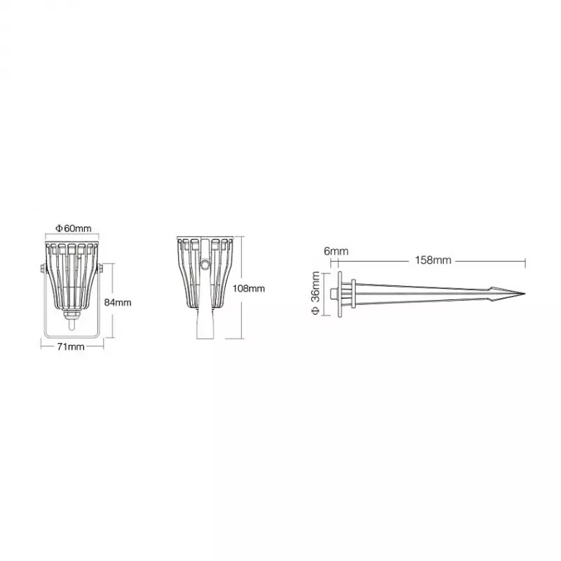 Synergy 21 LED-aialamp 6W RGB-CCT raadio ja WiFiga IP66 Zigbee+ (FUTC04ZR)