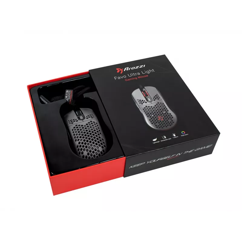 Arozzi Favo hiir Mängimine Paremakäeline USB Type-A Optiline 16000 DPI