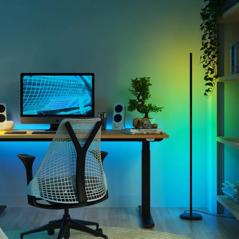 Põrandalamp Nanoleaf N7204K02-1FL 22W RGBW — reguleeritav RGB ja häälestatav valge valgustus