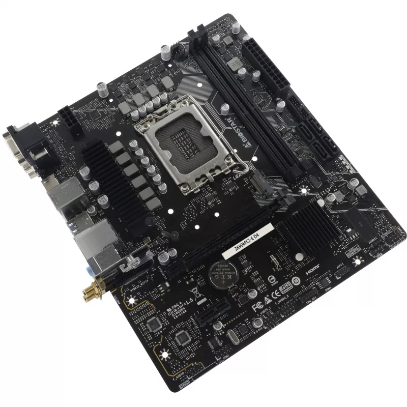 Emaplaat BIOSTAR Z690MX2-E D4 mikro-ATX, Intel Z690, LGA 1700, DDR4, 2x DIMM, 64 GB, 2,5Gb LAN, 4x SATA III, 1x M.2