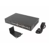 Haldamata kommutaator LANBERG RSGE-24 — 24× Gigabit Ethernet 1U, riiulisse paigaldatav, must