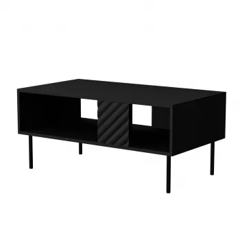 Kohvilaud Cama Meble LUCCA 1000×550×460 mm ristkülikukujuline must