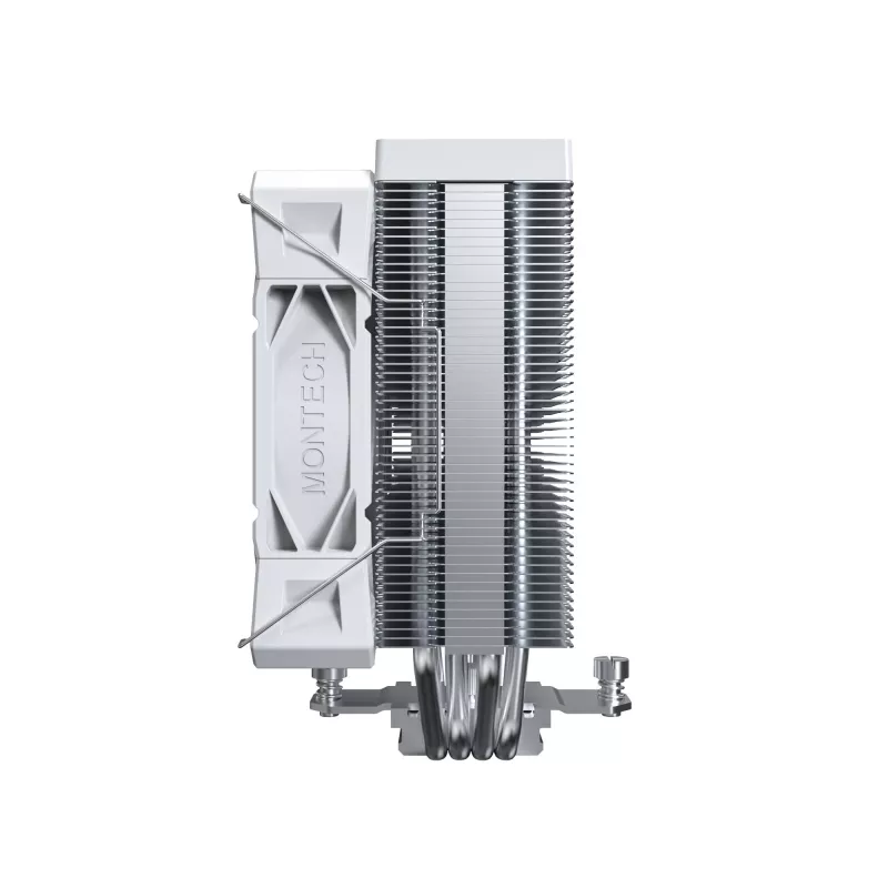 CPU õhkjahuti Montech NX400, 120 mm ventilaatorid, Valge, mõõdud 156×74×120 mm, TDP 270 W