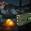 Kaasaskantav FM-raadio MANTA RDI401G päikesepaneeli, dünamovända, 4000–4500 mAh aku, 5 V USB väljundi, 3 W ja taskulambiga
