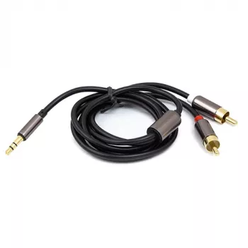 Helikaabel 3,5 mm - 2x RCA, 1 m