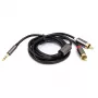 Helikaabel 3,5 mm - 2x RCA, 1 m
