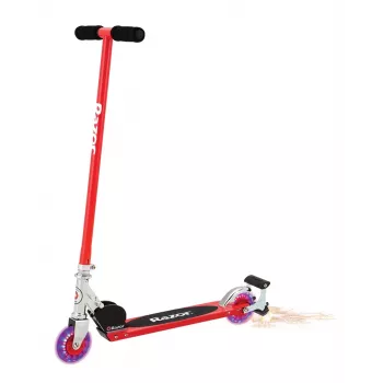 Klassikaline tõukeratas Razor S Spark Sport — terasraam, kokkupandav, 2 ratast, jalgpidur, alates 8. eluaastast, max koormus 100 kg, must/punane